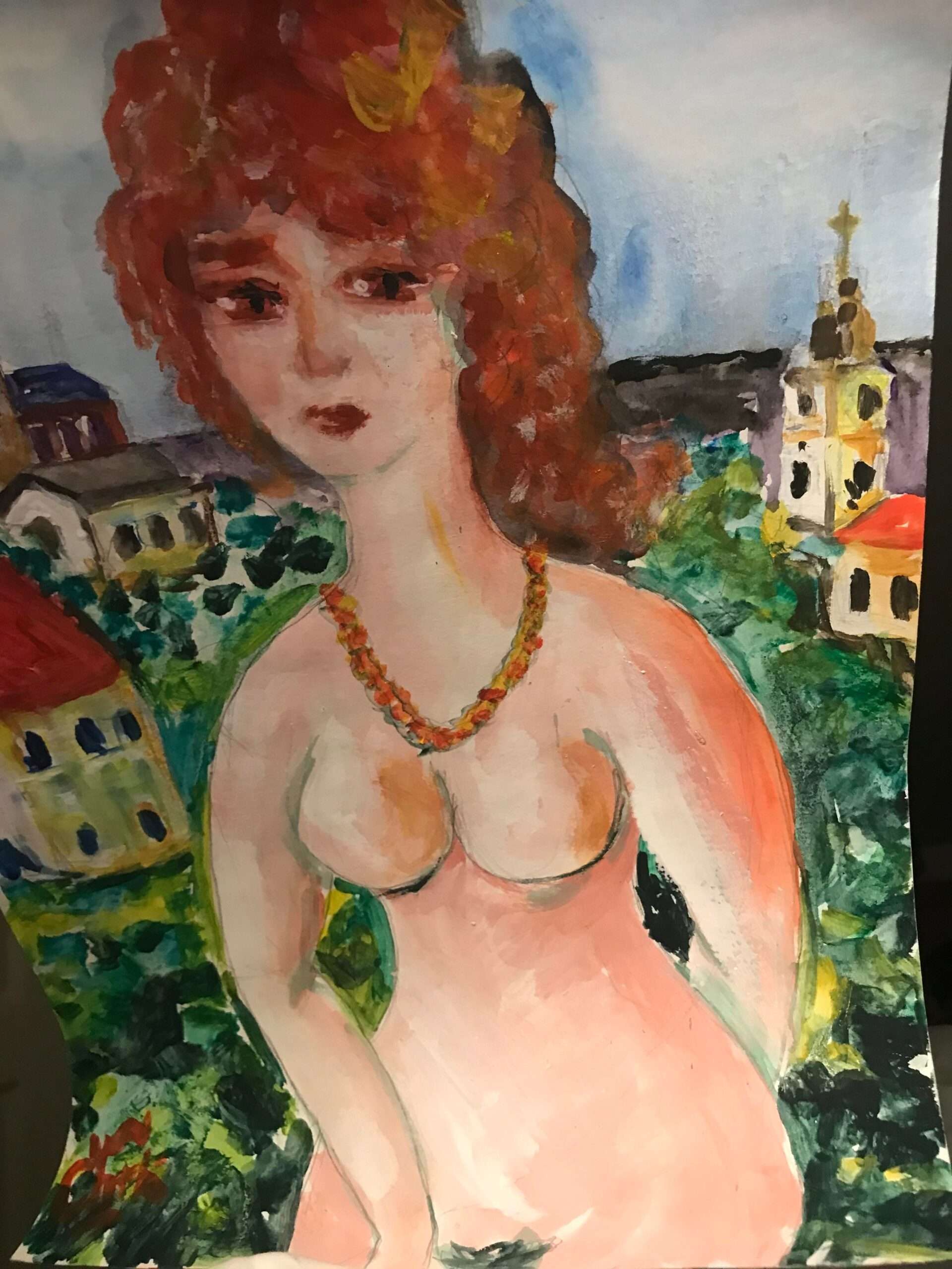 Akvareller online naken kvinna
